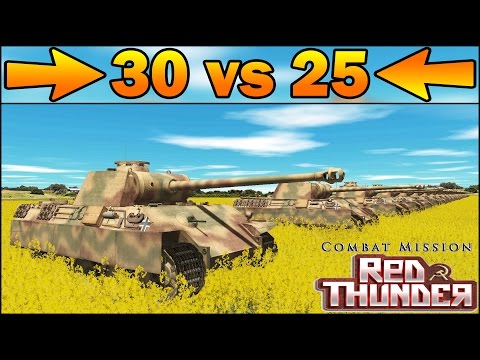 30 PANTHERS vs 25 IS-2 - SIMULATION - Combat Mission Red Thunder Gameplay