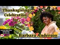 Barbara Anderson Thanksgiving Celebration