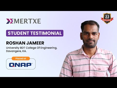 The best course for Embedded Systems helped Roshan Jameer get placed at Qnap
