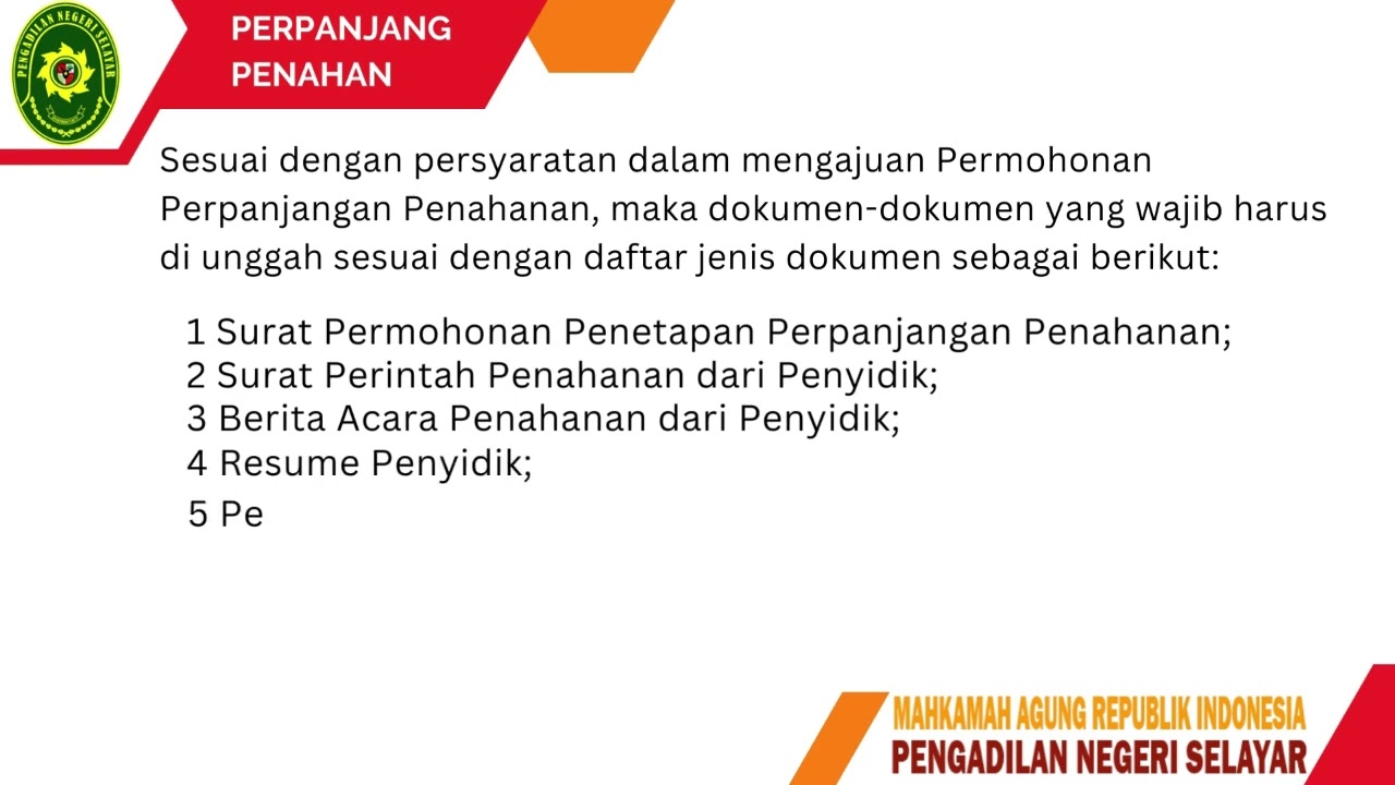Perpanjang Penahanan oleh Penyidik