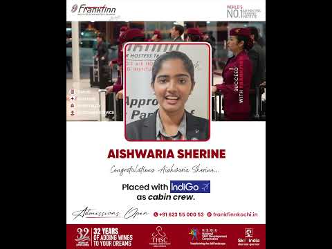 ✨ Congratulations, Aishwarya Sherina! Wishing you success in your journey with IndiGo Airlines! ✈️💙