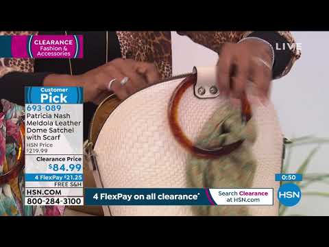 Patricia Nash Meldola Leather Dome Satchel with Scarf