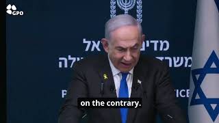 PM Netanyahu's Remarks at Press Conference (English subtitles) (עדכוני משרד ראש הממשלה) - התמונה מוצגת ישירות מתוך אתר האינטרנט יוטיוב. זכויות היוצרים בתמונה שייכות ליוצרה. קישור קרדיט למקור התוכן נמצא בתוך דף הסרטון