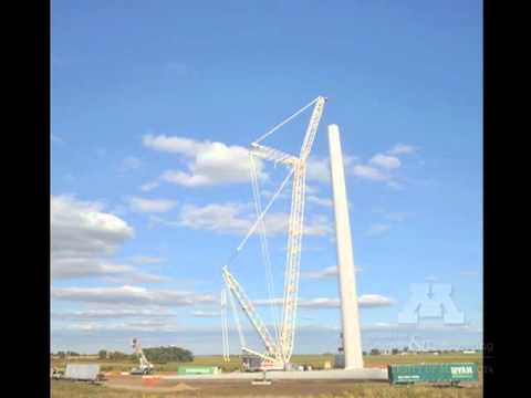 Wind turbine construction time-lapse video: University of Minnesota