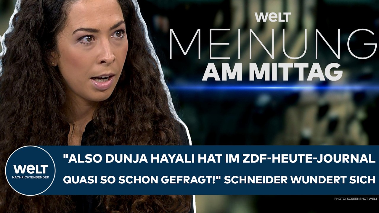 DEUTSCHLAND: "Also Dunja Hayali hat im ZDF-heute-journal quasi so schon gefragt!" Schneider staunt!