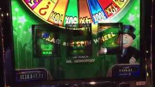 preview picture of video 'WMS Monopoly Boardwalk Sevens Slot: Monopoly Wheel Bonus'