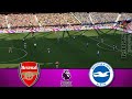 Arsenal vs Brighton | Premier League 2023-24 | Watch Along & Pes 21 Gameplay