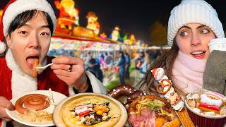 Eating EVERYTHING at Tokyo's Biggest Christmas Market!