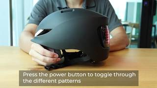 Lumos Charcoal Black Matrix cykelhjelm med lys