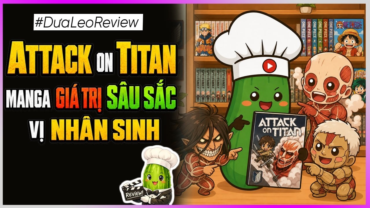 Dưa Leo review : Attack on Titan - Manga giá trị sâu sắc vị nhân sinh