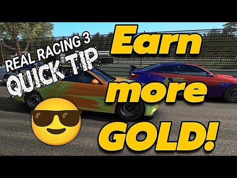 Real Racing 3 Quick Tip - How to earn gold easily!