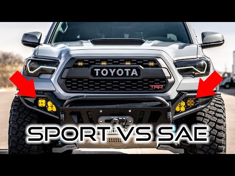 Tacoma Street Legal Fog Lights - Baja Designs Squadrons SAE vs Sport