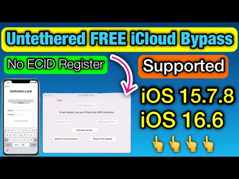 Untethered FREE iCloud Bypass iOS 15.7.8/16.6 | Fast and Easy iCloud Bypass Free Tool iOS 15/16