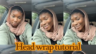 African Head wrap tutorial + soft makeup tutorial 🫶🏾