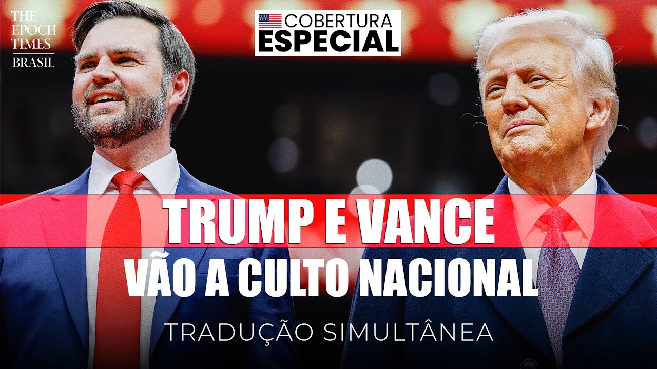 🔴 AGORA AO VIVO: Trump e Vance vão ao Culto Nacional Ecumênico