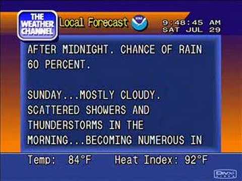 WeatherSTAR 4000 Emulator Clip: 9:48 AM - 7/29/06