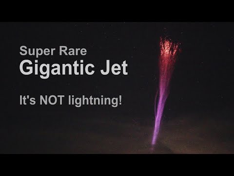 Super Rare Gigantic Jet 'Lightning' in Slow Motion