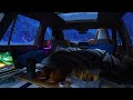 Sleeping in a Car with a Blizzard - Winter Car Camping | Snow Storm & Heavy Snowfall for Deep Sleep