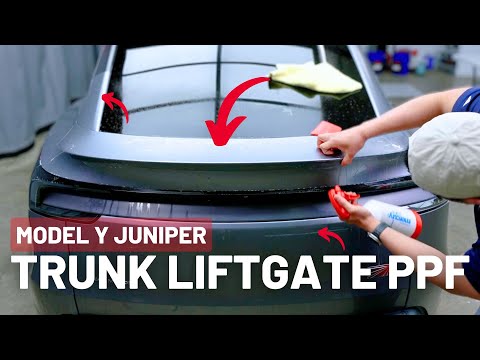 How To Install DIY PPF On  Model Y Juniper Trunk Liftgate