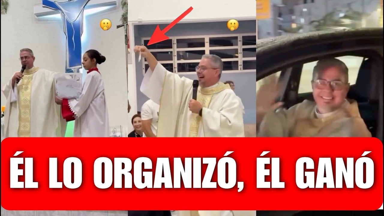 Un cura se gana un auto en una rifa de su propia iglesia