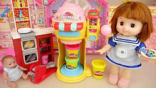 Baby Doli play doh ice cream shop and cooking