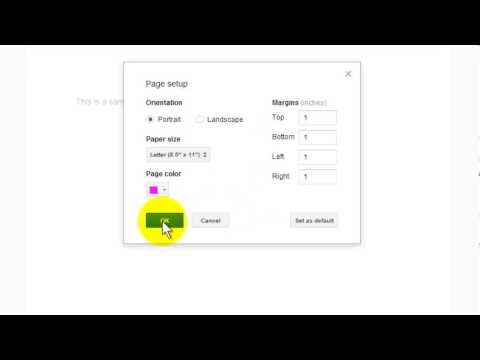 Change Backround Color in Google Docs