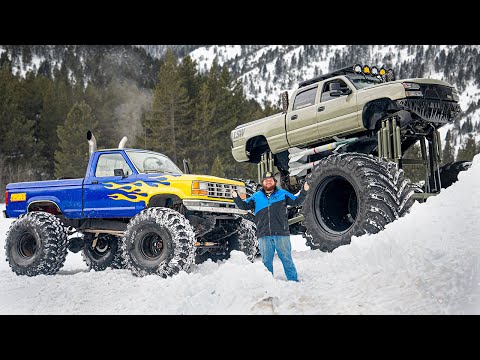 Conquering the Snow: Monster Truck Madness in the Mountains