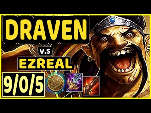 HANS SAMA (DRAVEN) vs EZREAL - 9/0/5 KDA BOTTOM ADC CHALLENGER GAMEPLAY - EUW