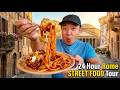 24 Hour ITALIAN STREET FOOD Tour In Rome Italy BEST EATS Hidden Local Gems