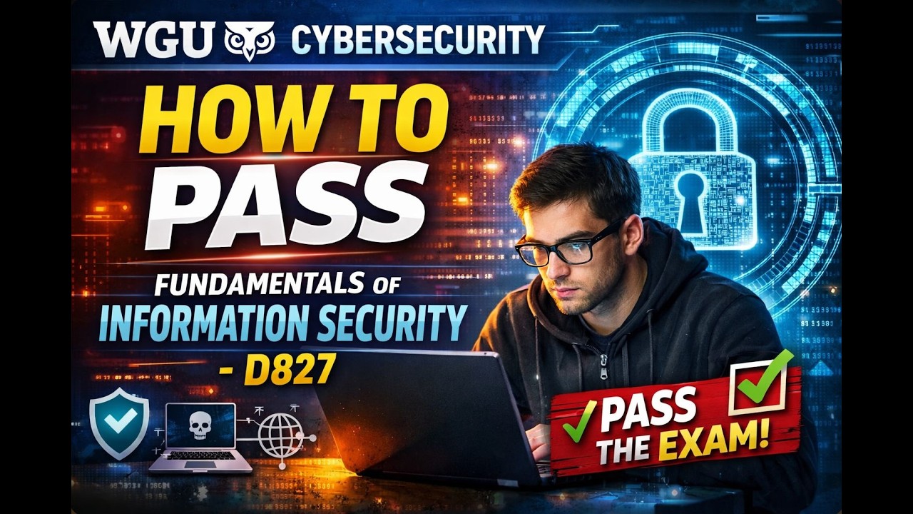 How I Passed Fundamentals of Information Security - D827 | WGU