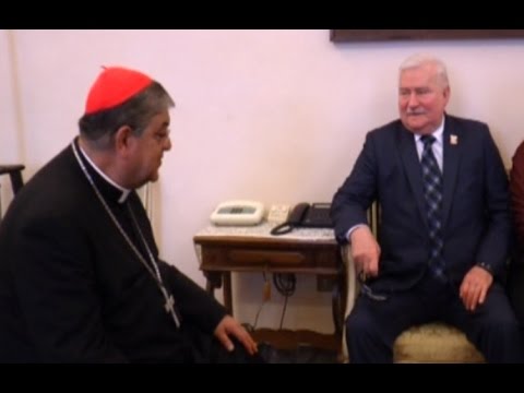 Napoli - Il cardinale Sepe incontra Lech Walesa (15.06.15)