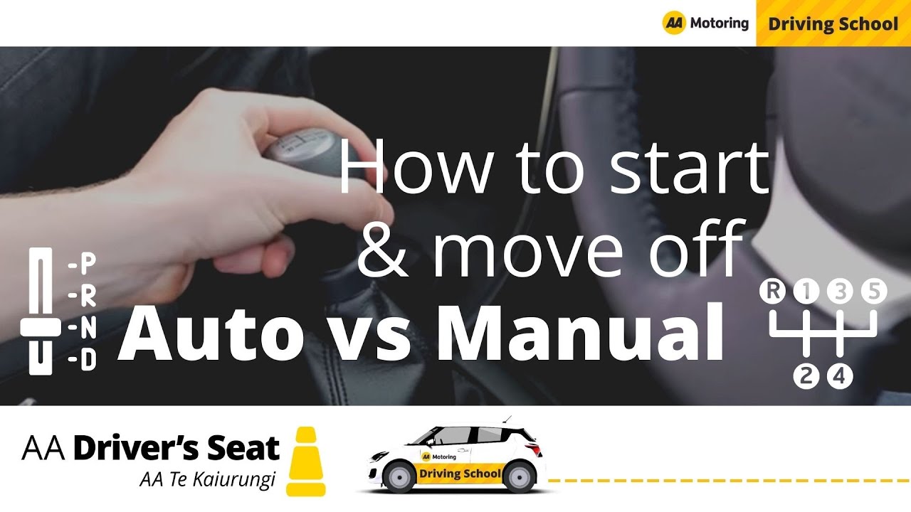 How to start and move off in an auto and manual car - Driving lessons with AA Driving School