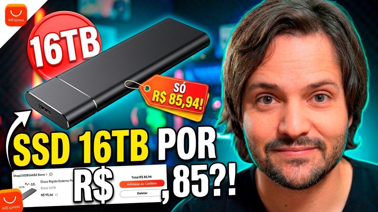 😱 Comprei o SSD de 16TB por R$85 no AliExpress... Olha o que fizeram!