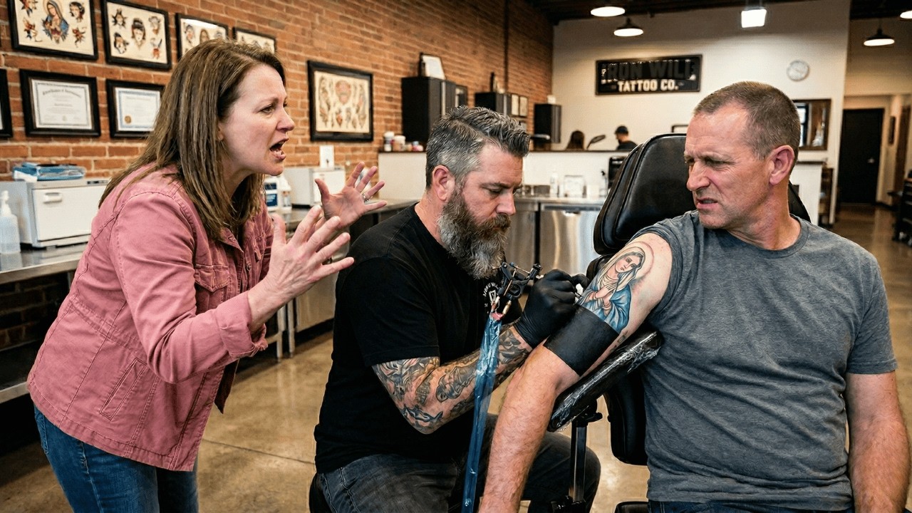 Man Asks to Cover a VIRGIN MARY TATTOO with BLACK INK… 7 DAYS LATER, THIS HAPPENED