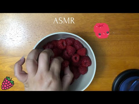 ASMR eating raspberries