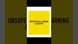 Machine Learning Algorithm #machinelearning #ai #unsupervisedlearning #education