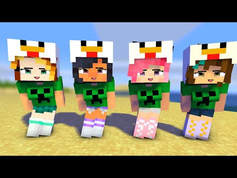 poi poi creeper chicken wing cute aphmau family and friends - minecraft animation #shorts