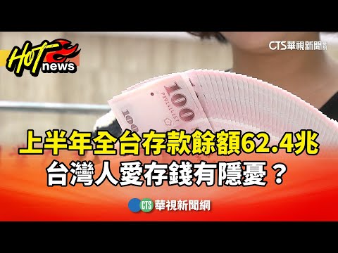 上半年全台存款餘額62.4兆　台灣人愛存錢有隱憂？