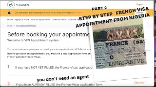 How to BOOK YOUR FRANCE VISA APPOINTMENT FROM NIGERIA #vfslagosvisaappointment #franceembassynigeria