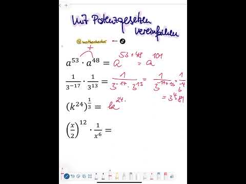 Potenzgesetze anwenden #mathe #potenzgesetze #potenzen