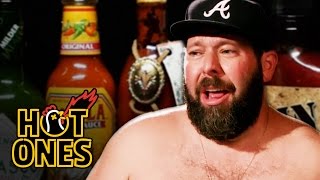 Bert Kreischer Sweats Profusely Eating Spicy Wings | Hot Ones