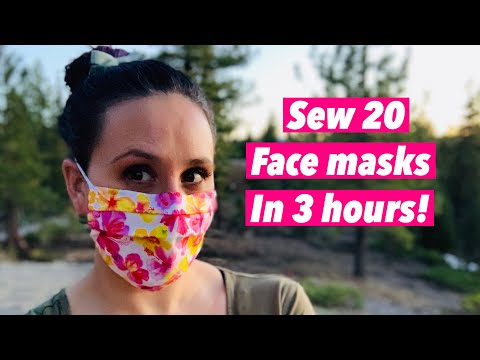 Sew 20 face masks in 3 hours with the batch sewing method