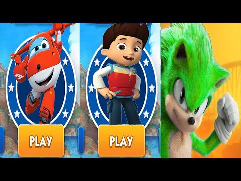 Super Wings Jett Run Vs Paw Petrol Ryder Vs Sonic Forces Speed Battle - Android Gameplay
