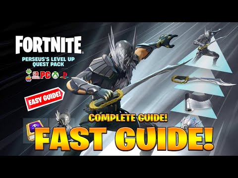 How To COMPLETE ALL PERSEUS'S LEVEL UP QUEST CHALLENGES in Fortnite! (Free Rewards Quests)