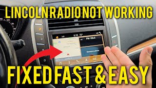 LINCOLN TOUCHSCREEN RADIO FROZEN DEAD APPLE CAR PLAY ANDROID AUTO NOT WORKING FIXED FAST & EASY DIY