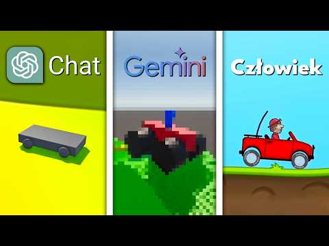 ChatGPT vs Gemini vs Człowiek tworzą Hill Climb Racing w 3D
