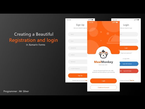 Creating a Beautiful Registration ( Sign Up ) and login in Xamarin Forms ( MVM ) UI/UX - No Talking