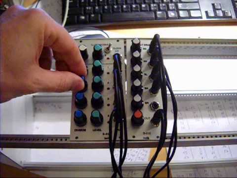 Eurorack Modular Clockworks and Twin-T Drums modules - prototypes