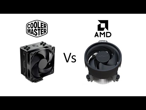 Cooler Master Hyper 212 Black RGB Air Cooler Vs AMD Stock Cooler