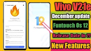 😲Vivo V21e new update Funtouch Os 12 update Vivo V21e new update Android 12 Vivo V21e latest update